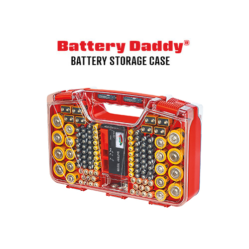 180 Battery Organizer and Storage Case with Tester Ontel Battery Daddy 
